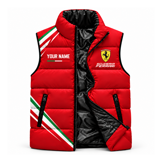 Scuderia Ferrar Racing Sleeveless Windproof Puffer Jacket