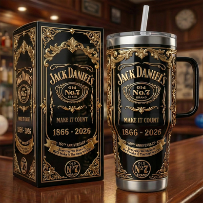 Jack Dani 160TH Anniversary Insulated Tumbler 30oz V2 , Jack Dani Tumbler 40oz