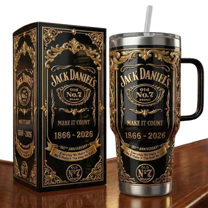 Jack Dani 160TH Anniversary Insulated Tumbler 30oz V2 , Jack Dani Tumbler 40oz