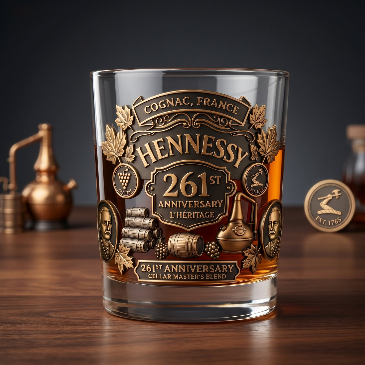 Henness 261st Anniversary Glass , Henness Glass