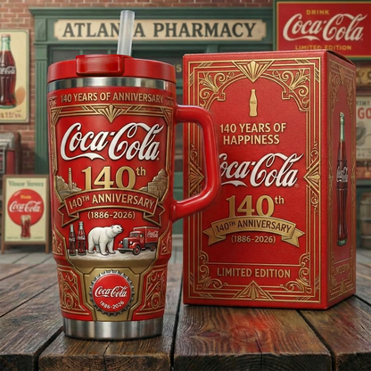 Cola 140TH Anniversary Insulated Tumbler 30oz , Cola Tumbler 40oz