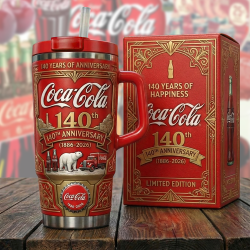 Cola 140TH Anniversary Insulated Tumbler 30oz , Cola Tumbler 40oz