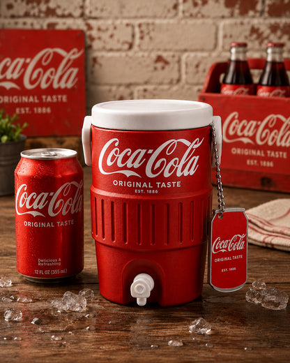 Cola Original Taste Mini Cooler Jug Can Holder, Cola Lover Desk Decor