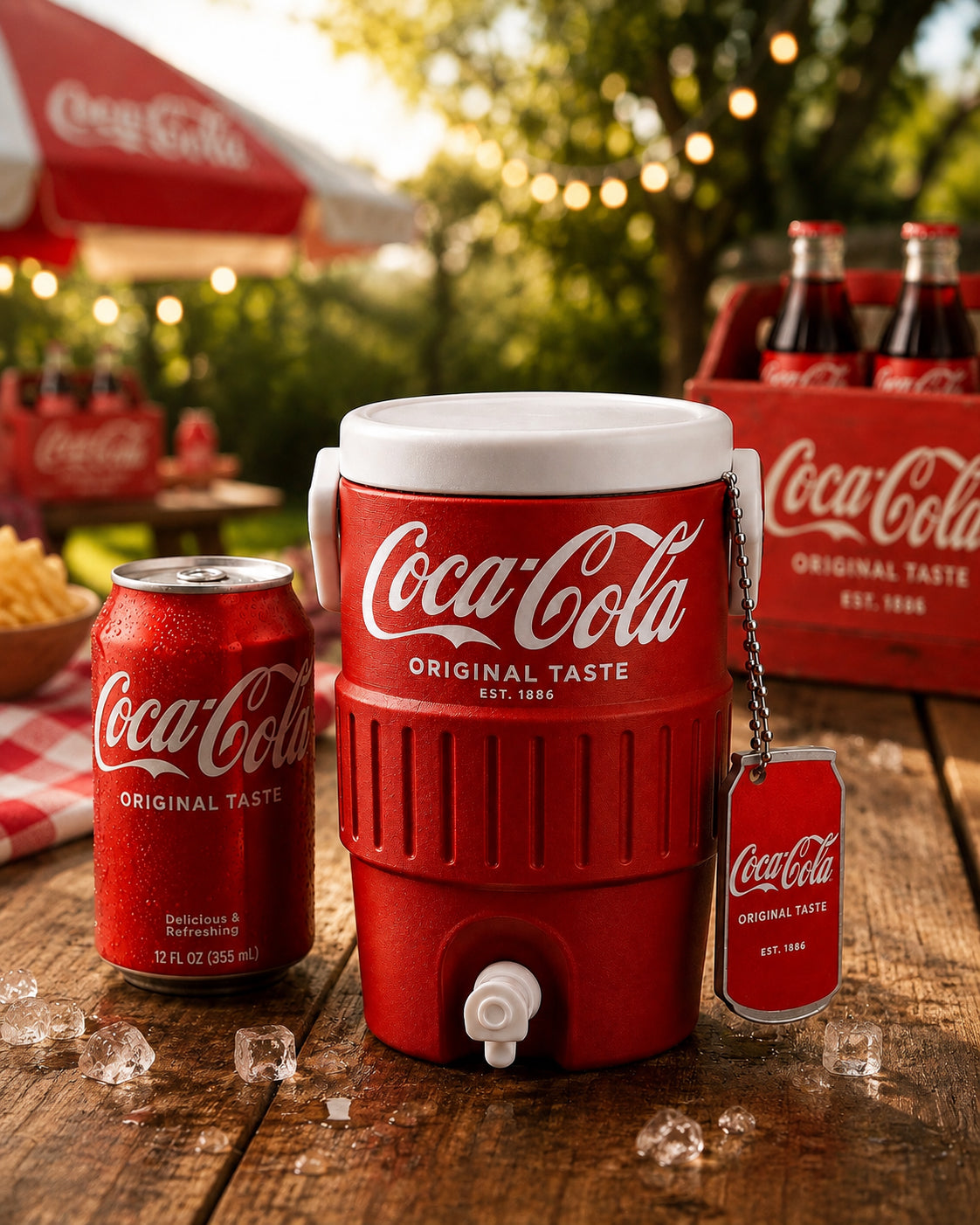 Cola Original Taste Mini Cooler Jug Can Holder, Cola Lover Desk Decor