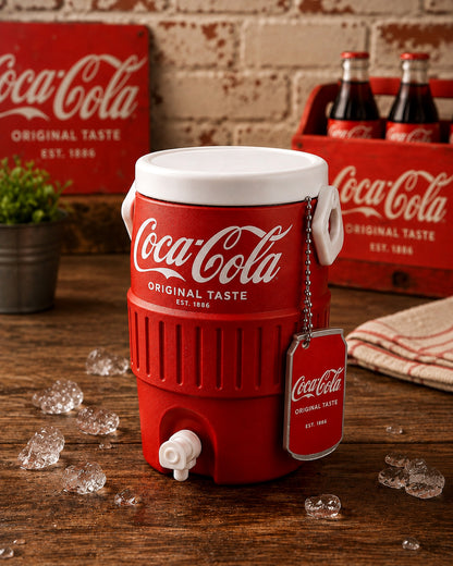 Cola Original Taste Mini Cooler Jug Can Holder, Cola Lover Desk Decor