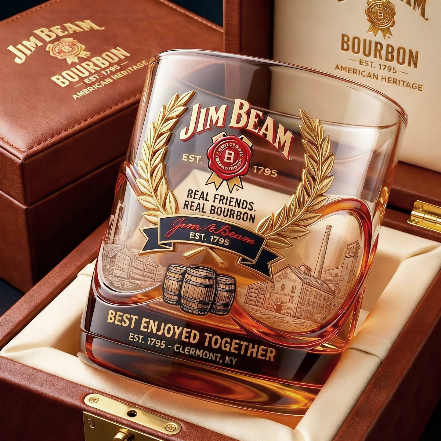 Jim Bm EST. 1795 Glass , Jim Bm Glass