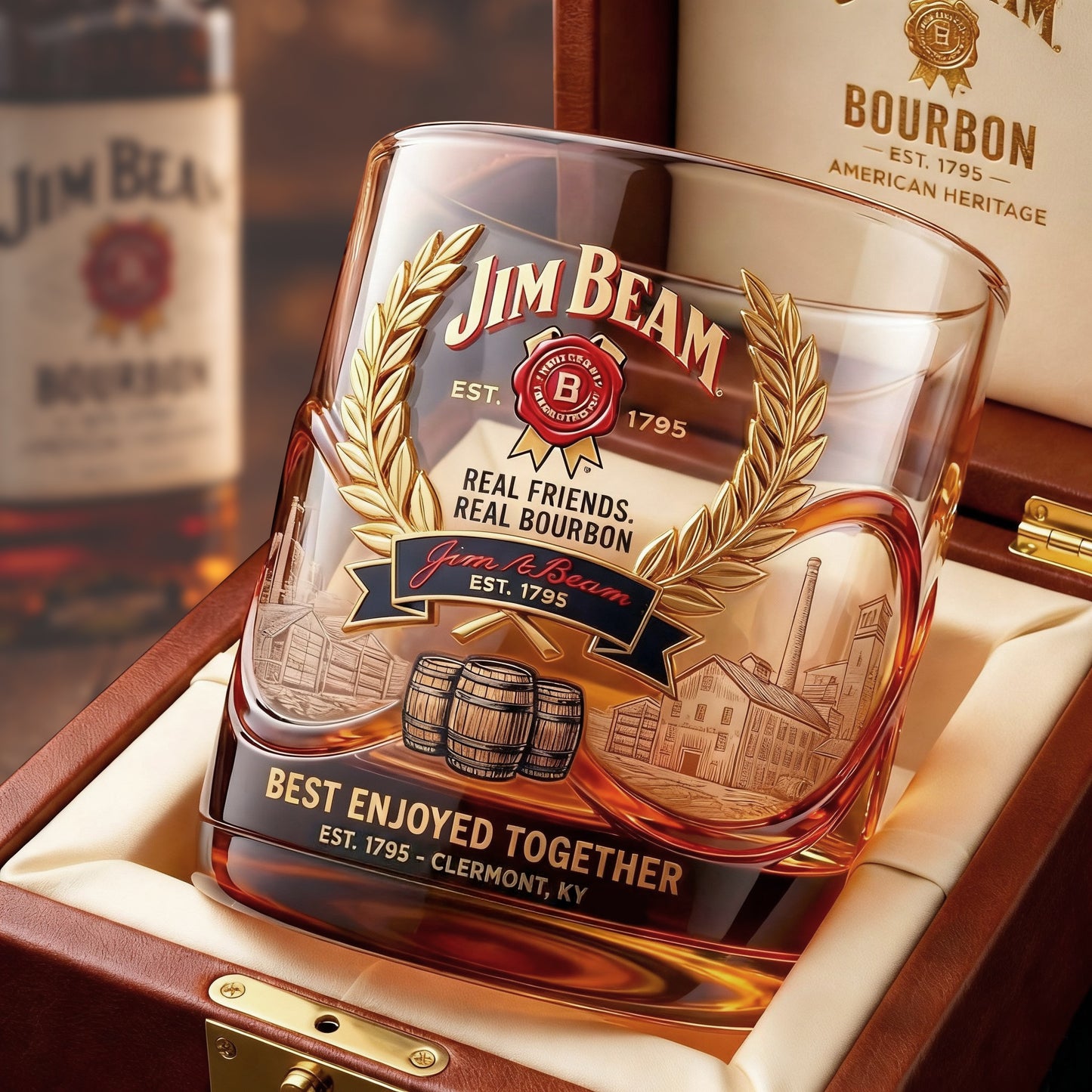 Jim Bm EST. 1795 Glass , Jim Bm Glass