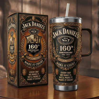 Jack Dani 160TH Anniversary Insulated Tumbler 30oz V4 , Jack Dani Tumbler 40oz