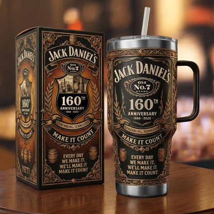 Jack Dani 160TH Anniversary Insulated Tumbler 30oz V4 , Jack Dani Tumbler 40oz