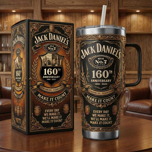 Jack Dani 160TH Anniversary Insulated Tumbler 30oz V4 , Jack Dani Tumbler 40oz