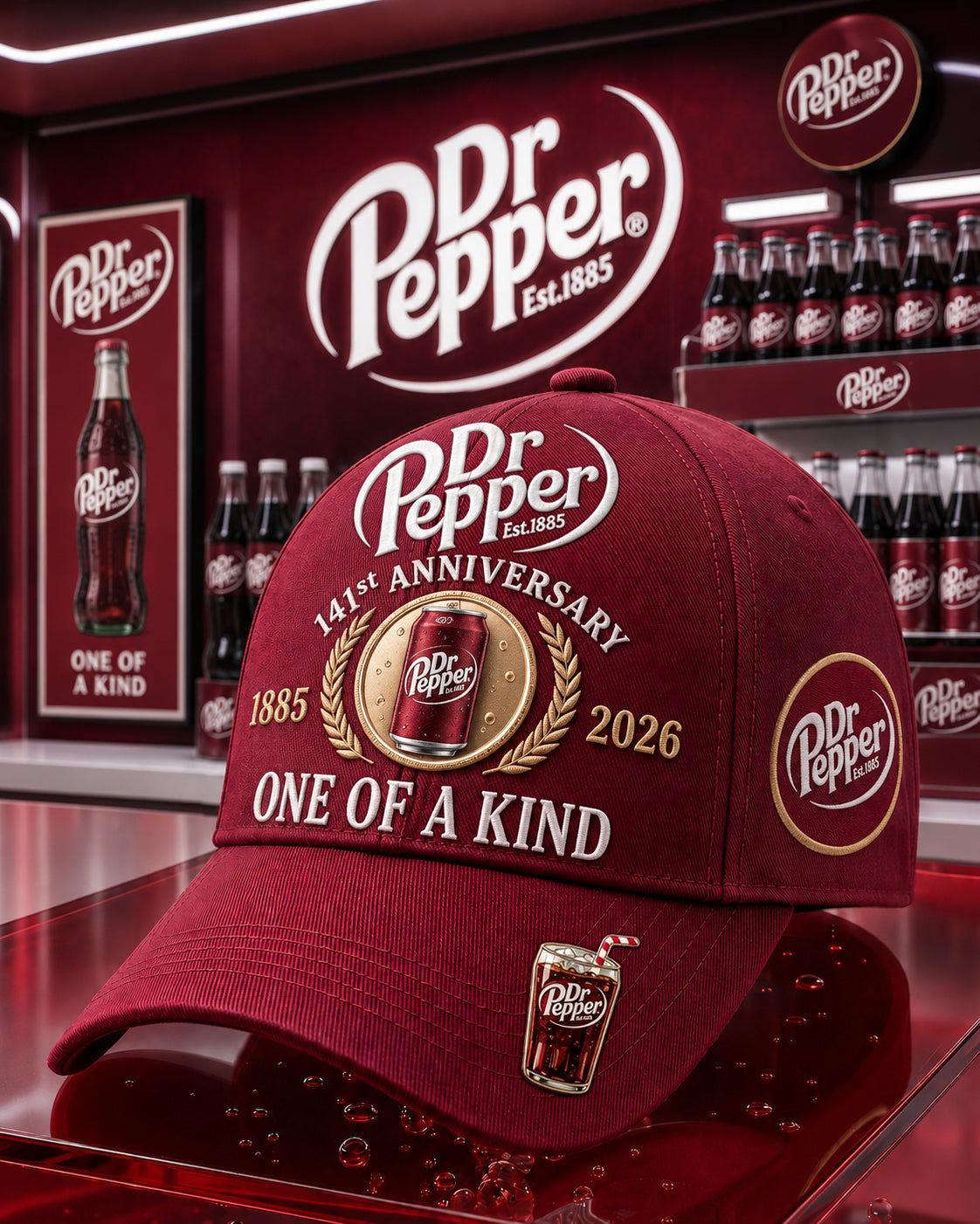 Dr Pepper 141st Anniversary Cap V5, Dr Pepper Vintage Cap