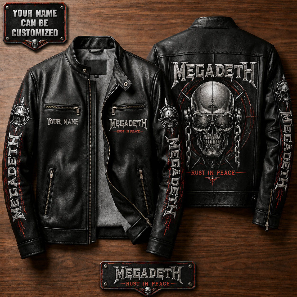 MGD Rust In Peace Collar Leather Jacket