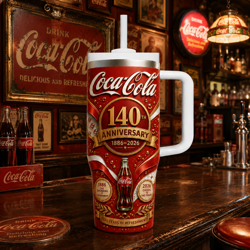 Cola 140th Anniversary Insulated Tumbler 30oz V22, Cola Tumbler 40oz (1886 - 2026)