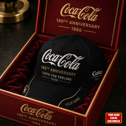 Personalized Cola 140th Anniversary Cap V31, Cola Taste The Feeling Vintage Cap