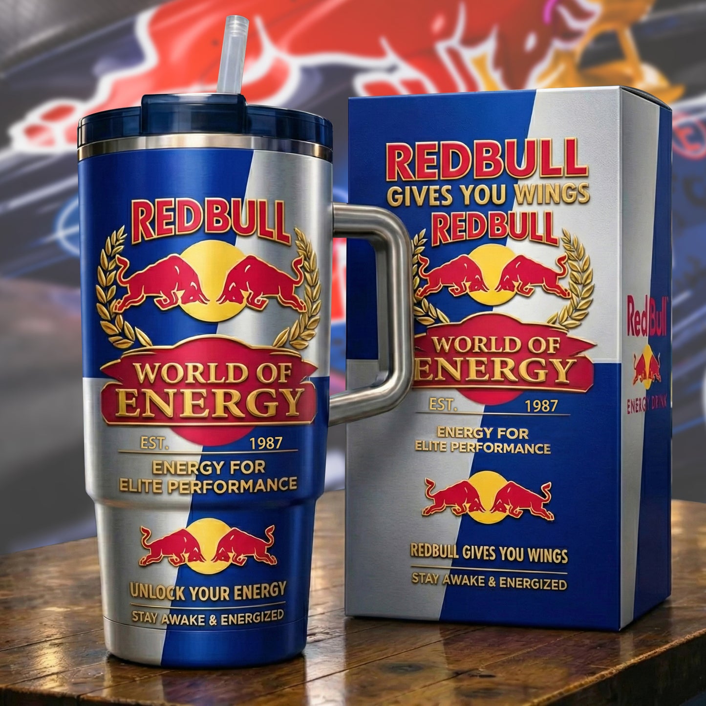 Red Bll EST. 1987 Insulated Tumbler 30oz , Red Bll Tumbler 40oz