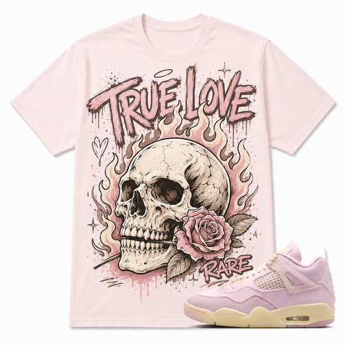TRUE LOVE Shirt To Match AJ 4 Retro 'Pearl Pink and Iced Carmine', AJ 4 Matching Shirt