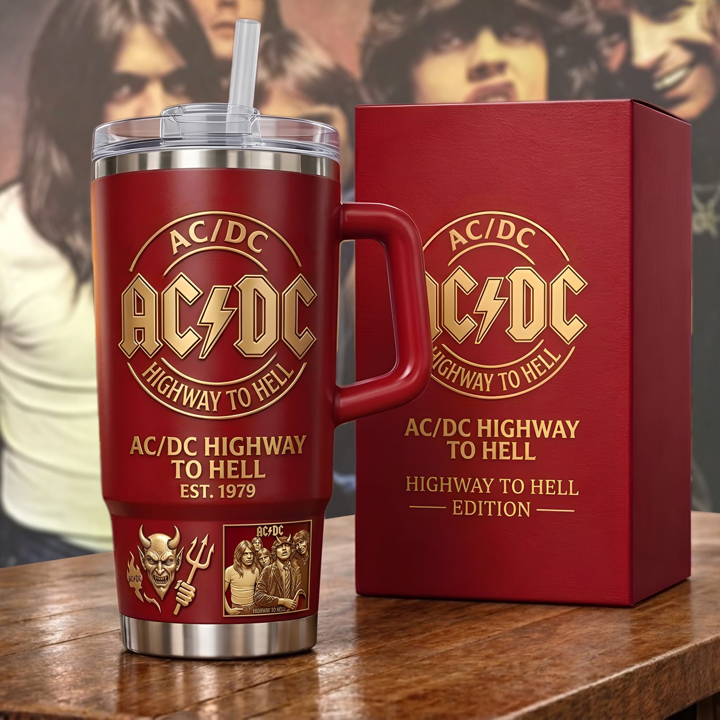 AC Highway To Hell Insulated Tumbler 30oz , AC Tumbler 40oz