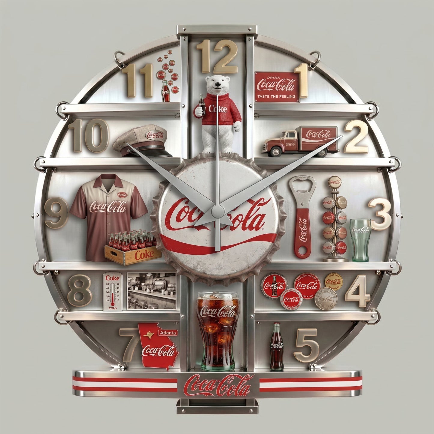 Cola Home Decorative 3D Visual Effect Acrylic Wall Clock