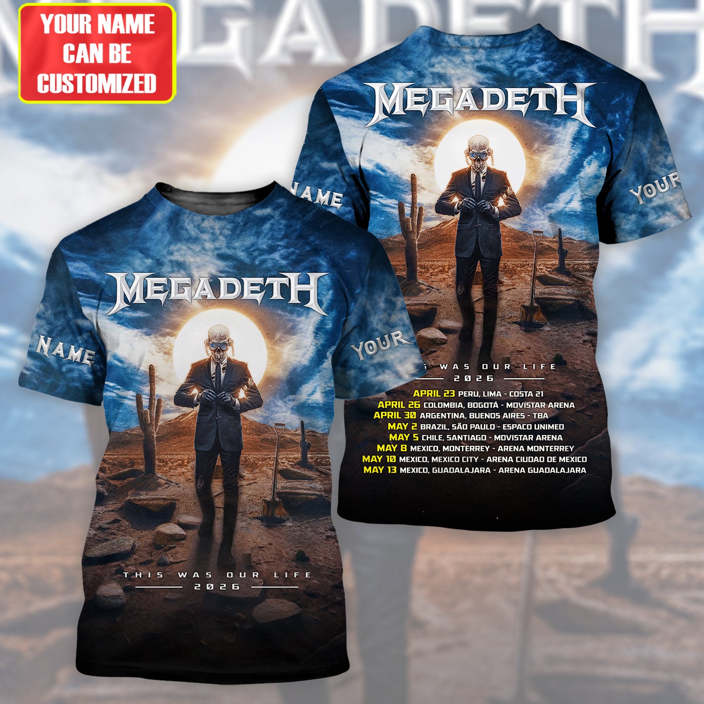 Personalized MGD Tour 2026 3D All Over Printed Unisex Shirt