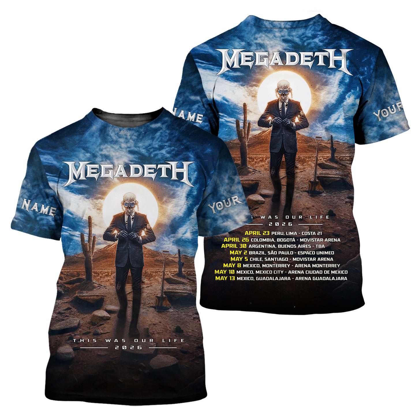 Personalized MGD Tour 2026 3D All Over Printed Unisex Shirt