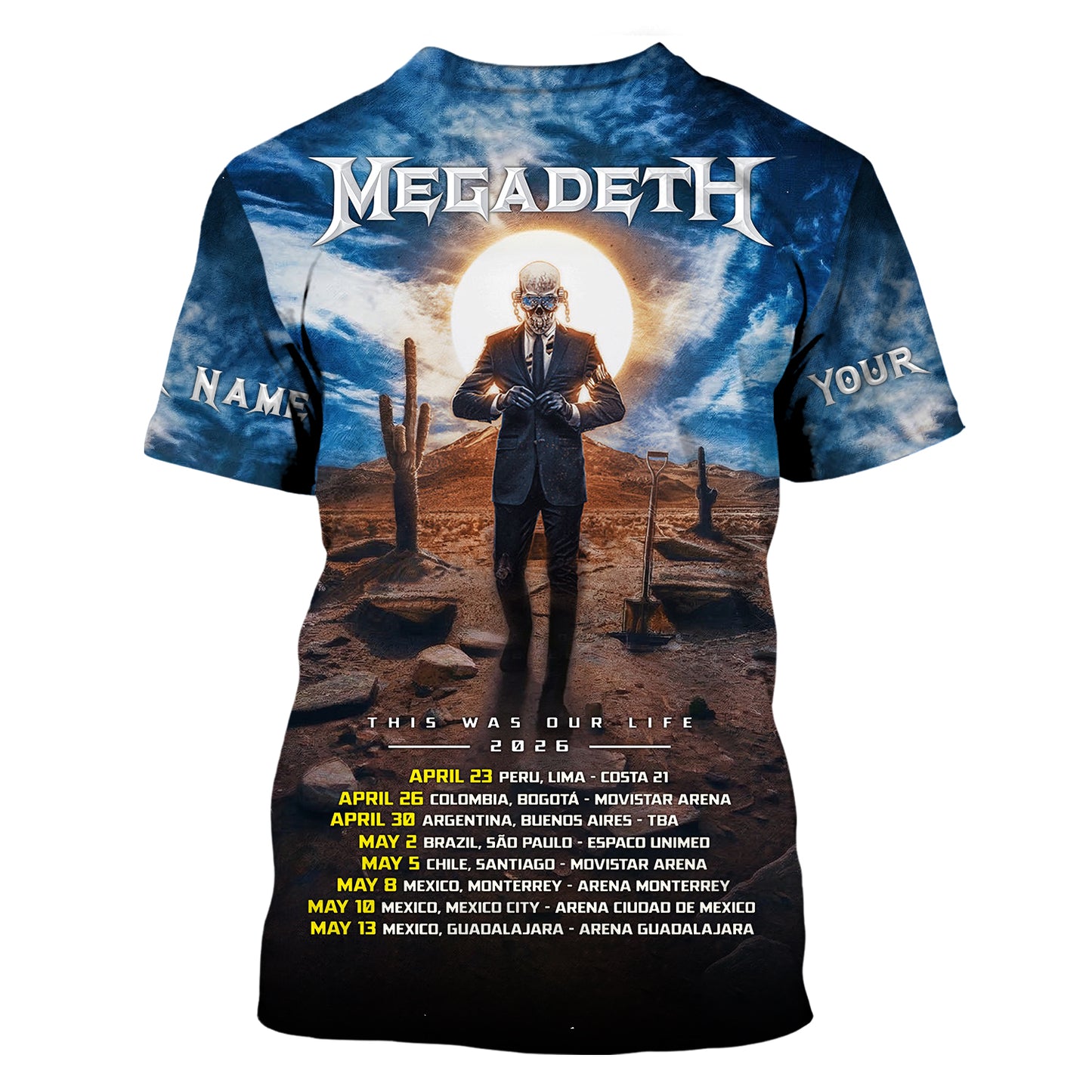 Personalized MGD Tour 2026 3D All Over Printed Unisex Shirt