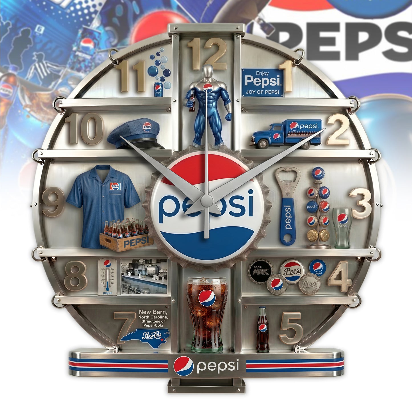 Peps Home Decorative 3D Visual Effect Acrylic Wall Clock