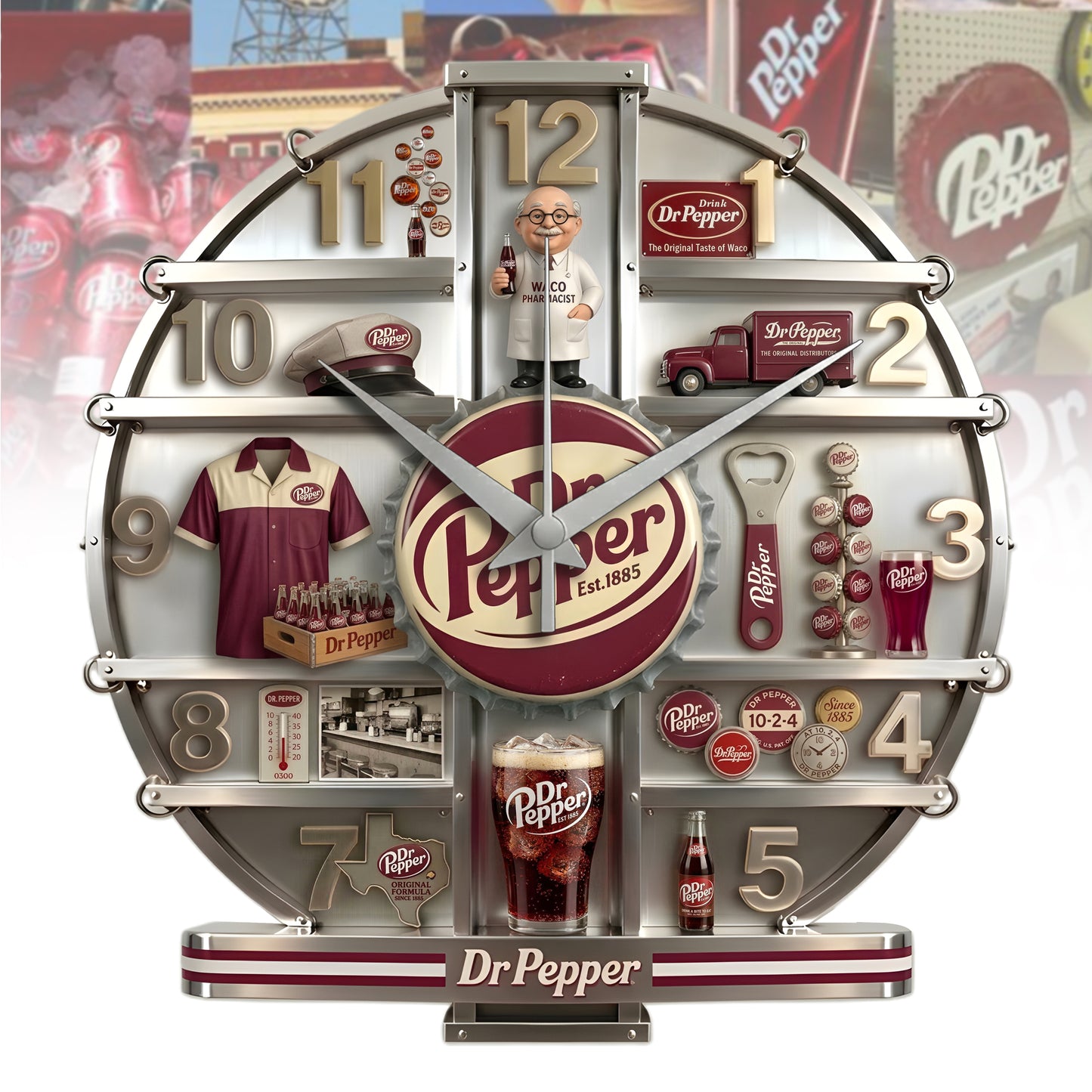 Dr Pep Home Decorative 3D Visual Effect Acrylic Wall Clock
