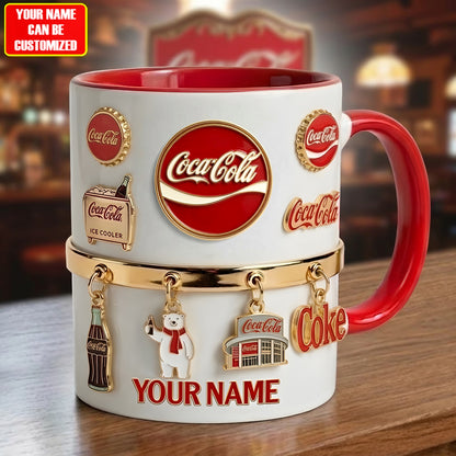 Cola Drinks Accent Mug , Cream Mug Gifts , Holiday Gifts