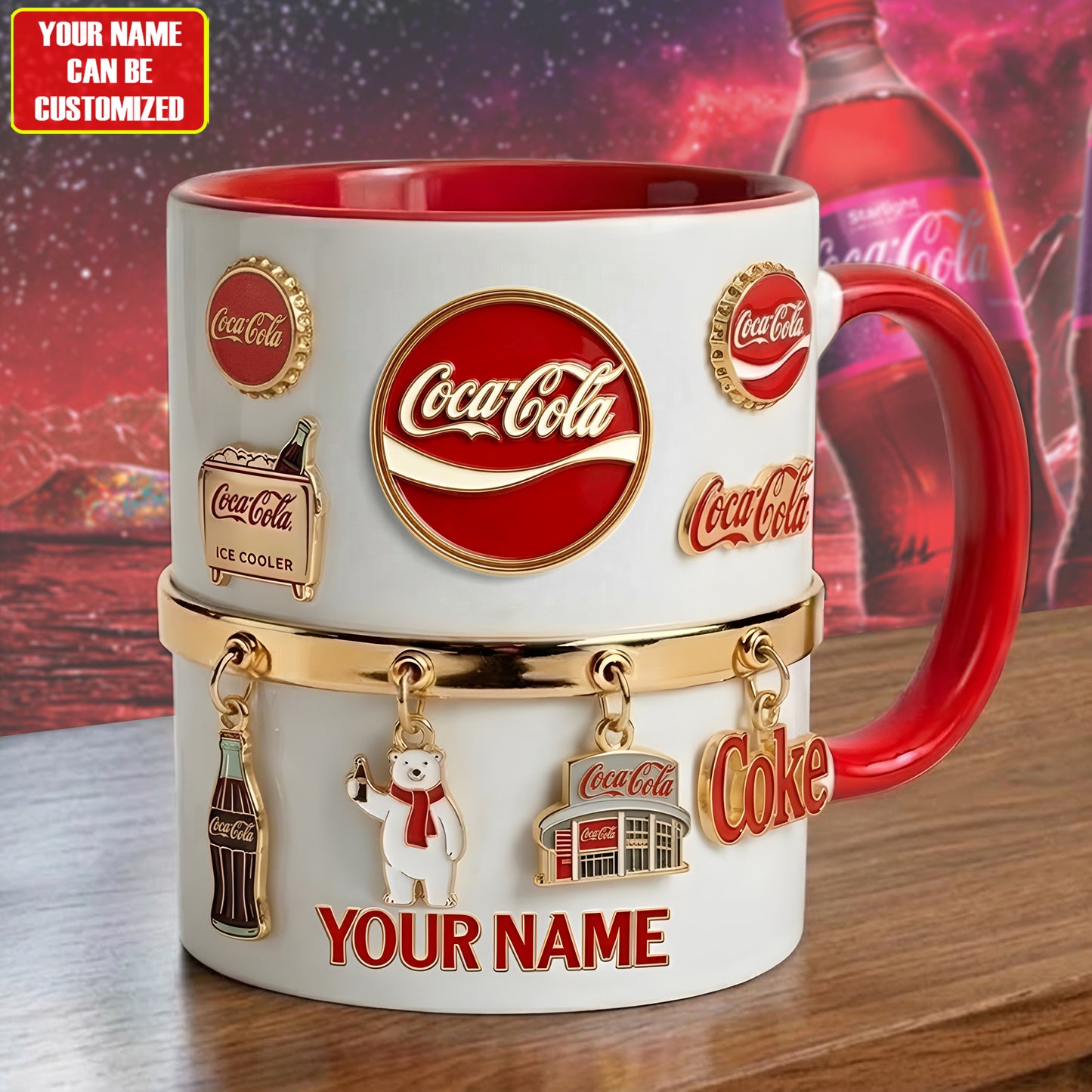 Cola Drinks Accent Mug , Cream Mug Gifts , Holiday Gifts