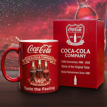 Cola 140th Anniversary Accent Mug , Cream Mug Gifts , Holiday Gifts (1886-2026)