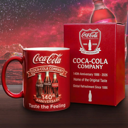 Cola 140th Anniversary Accent Mug , Cream Mug Gifts , Holiday Gifts (1886-2026)