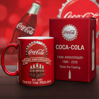 Cola 140th Anniversary Accent Mug , Cream Mug Gifts , Holiday Gifts V2 (1886-2026)