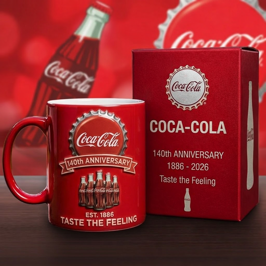 Cola 140th Anniversary Accent Mug , Cream Mug Gifts , Holiday Gifts V2 (1886-2026)