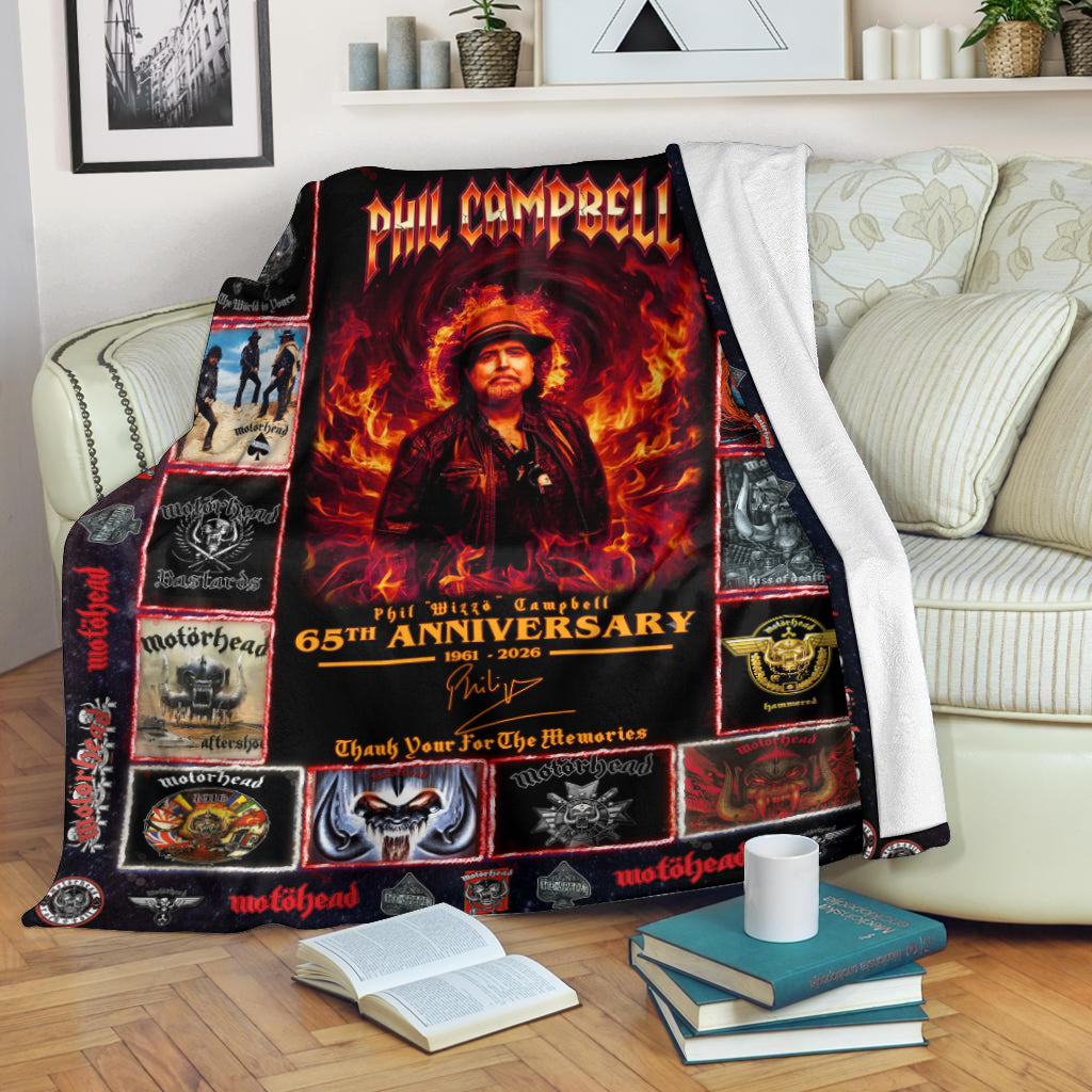 MH Phil Campbell Thank You For The Memories 3D Fleece Blanket (1961-2026)