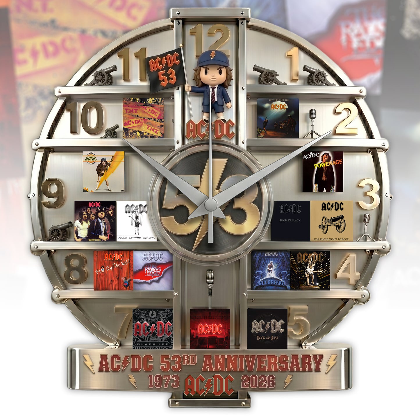AC Albums Home Decorative 3D Visual Effect Acrylic Wall Clock