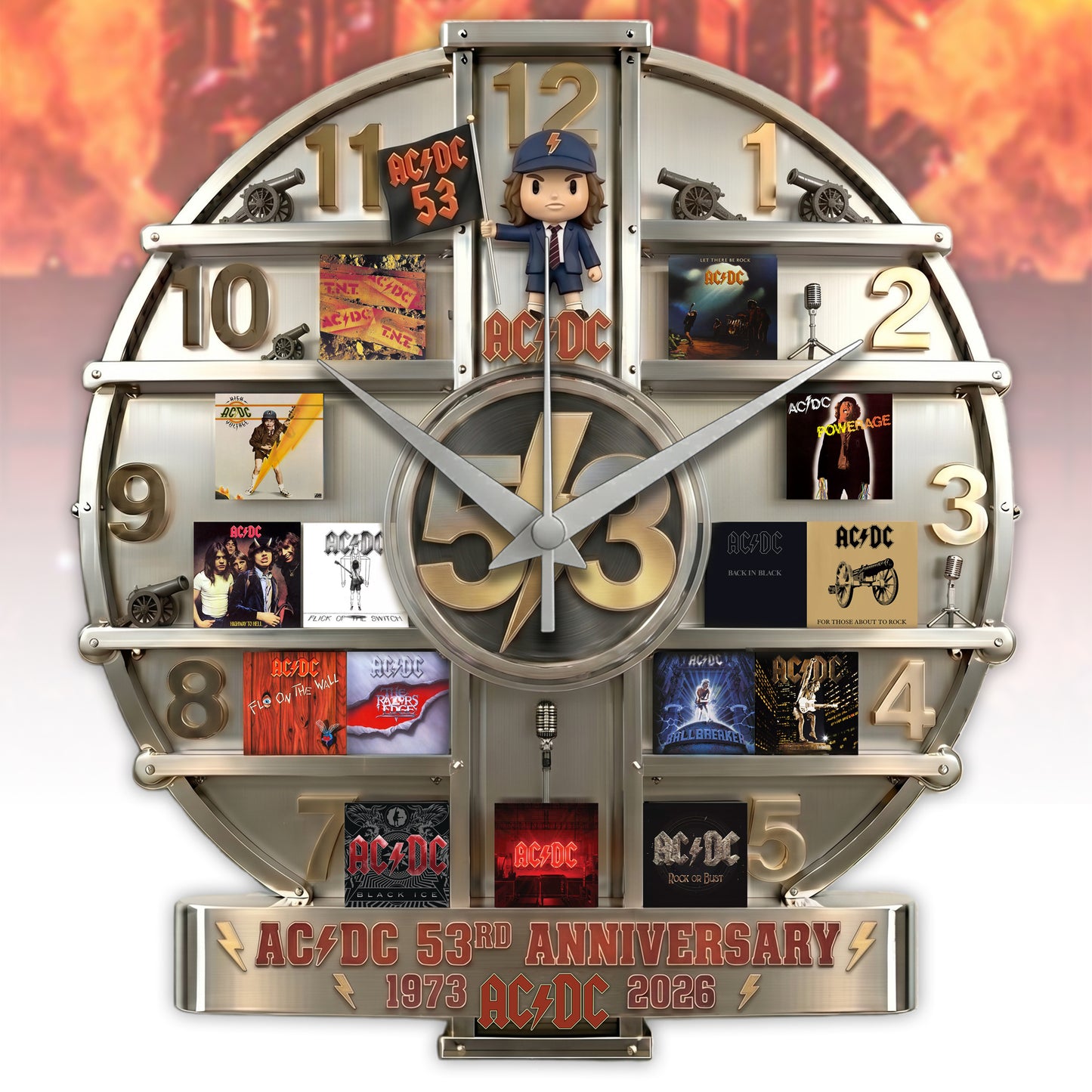AC Albums Home Decorative 3D Visual Effect Acrylic Wall Clock