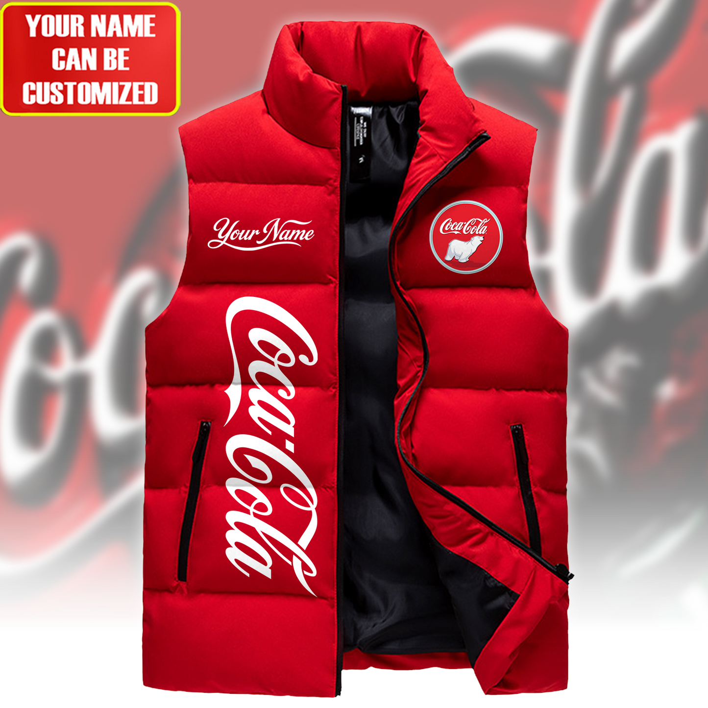 Cola Sleeveless Windproof Puffer Jacket