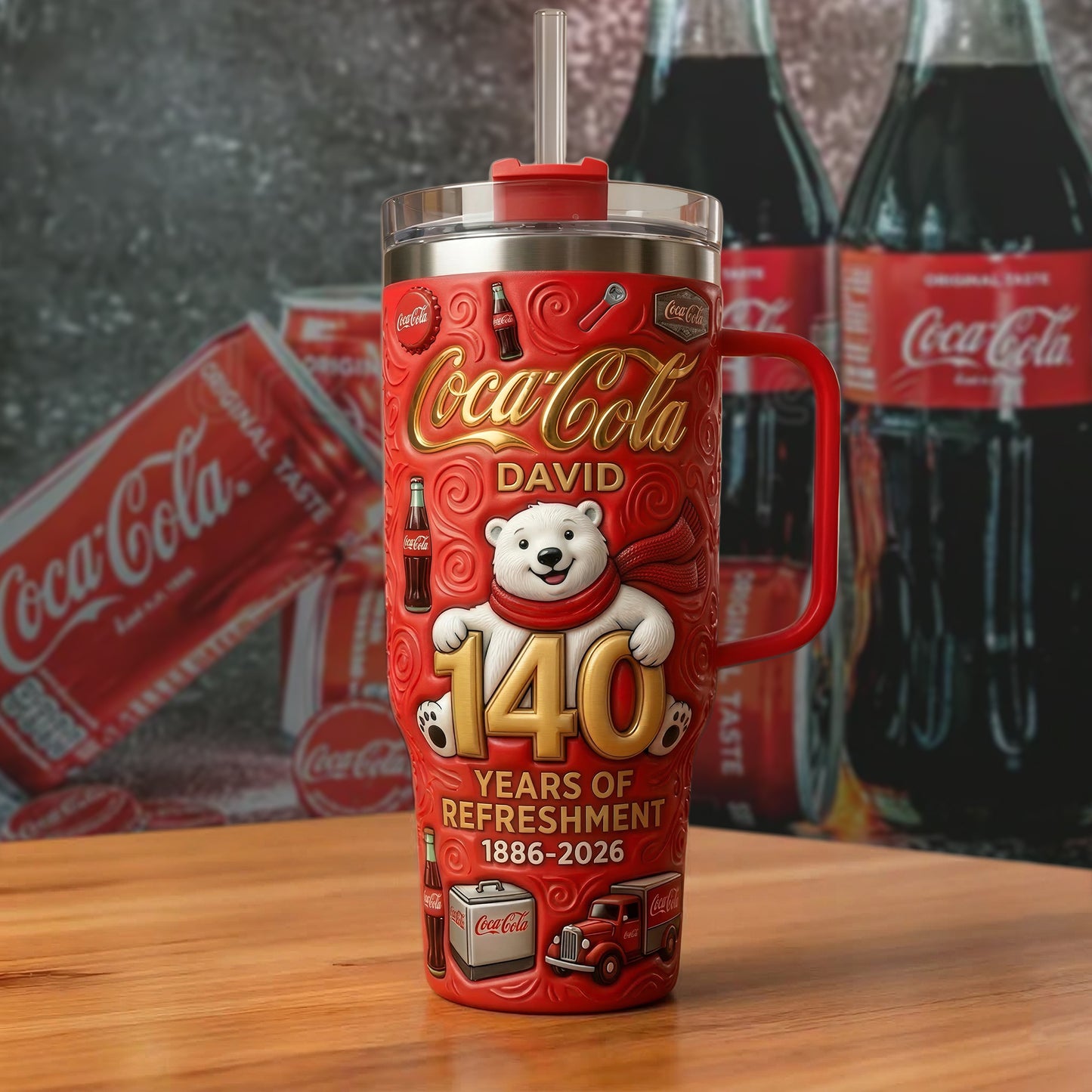 Cola 140 Years Anniversary Insulated Tumbler 30oz, Cola Tumbler 40oz