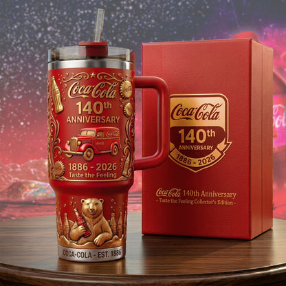 Cola 140TH Anniversary Insulated Tumbler 30oz, 40oz (1886-2026)