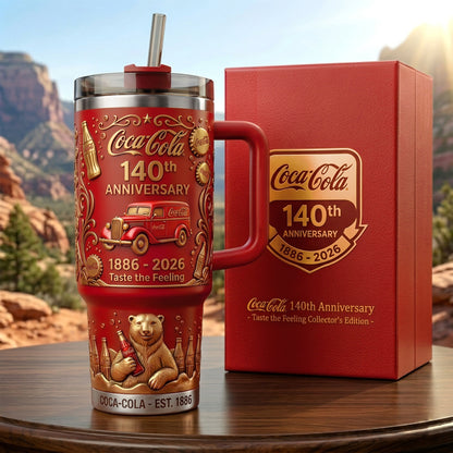 Cola 140TH Anniversary Insulated Tumbler 30oz, 40oz (1886-2026)