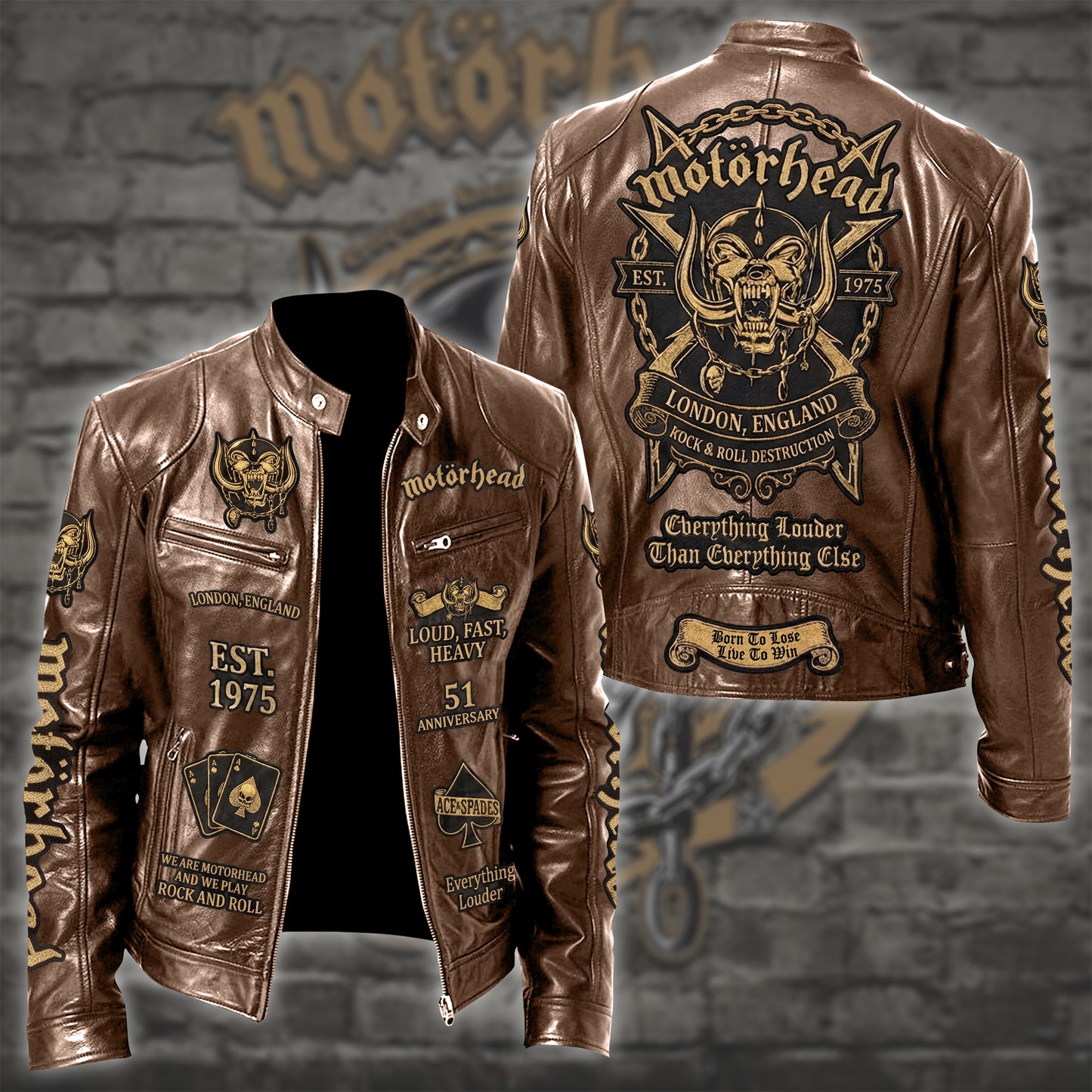 MH Rock Collar Leather Jacket
