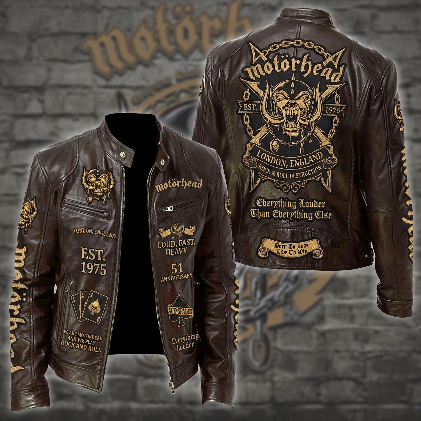 MH Rock Collar Leather Jacket