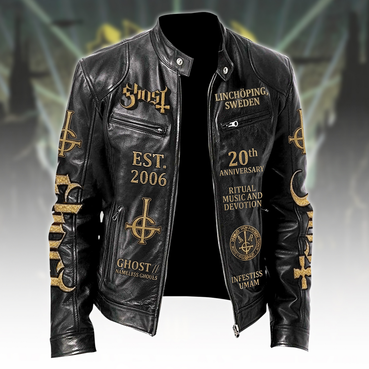 Ghost 20th Anniversary Zipper Collar Leather Jacket (2006-2026)
