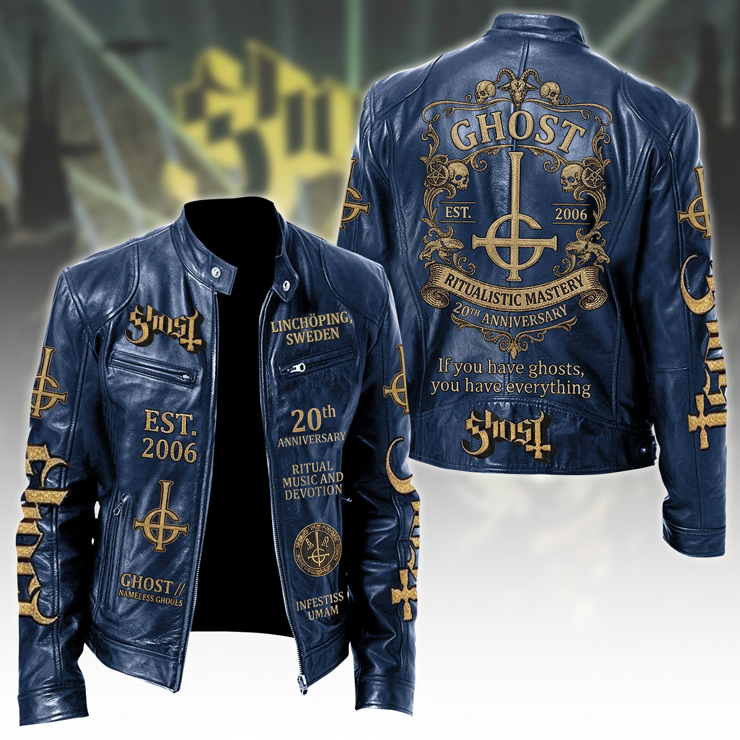 Ghost 20th Anniversary Zipper Collar Leather Jacket (2006-2026)