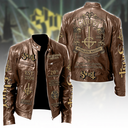 Ghost 20th Anniversary Zipper Collar Leather Jacket (2006-2026)