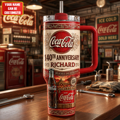 Cola 140TH Anniversary Since 1886 Insulated Tumbler 30oz, 40oz (1886-2026)