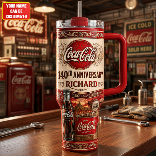 Cola 140TH Anniversary Since 1886 Insulated Tumbler 30oz, 40oz (1886-2026)