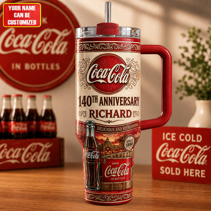 Cola 140TH Anniversary Since 1886 Insulated Tumbler 30oz, 40oz (1886-2026)