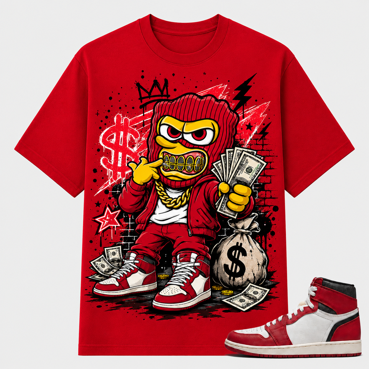 MONEY GANGZ Shirt To Match AJ 1 Retro High Lost & Found, AJ 1 Matching Shirt
