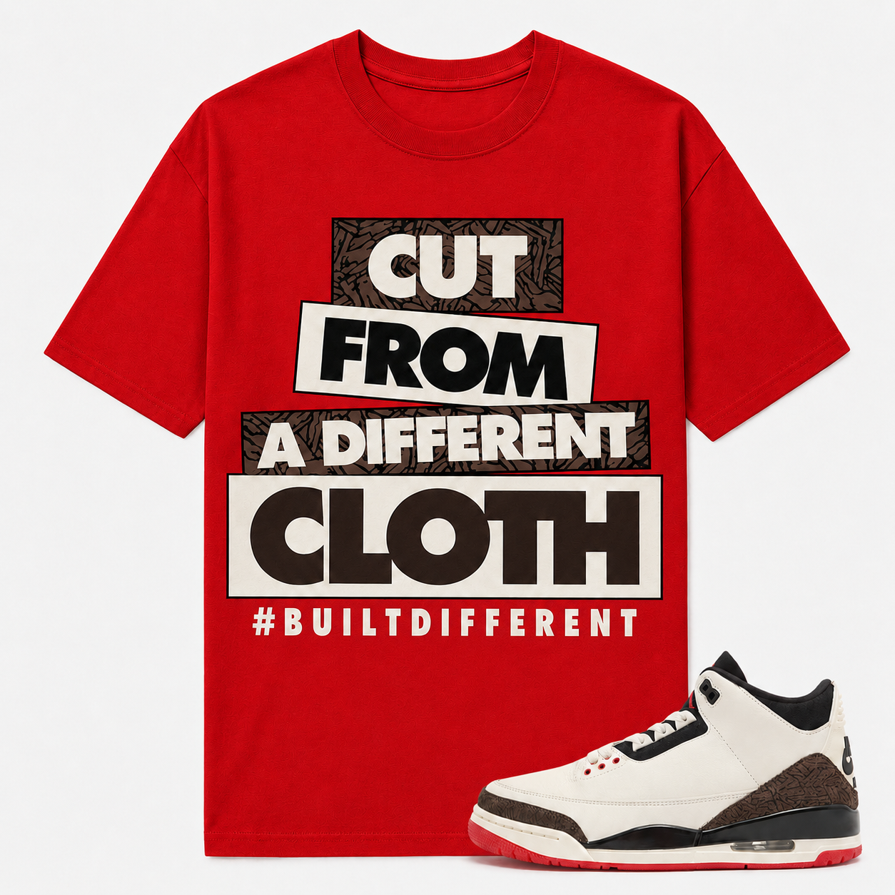 CUT FROM A DIFFERENT CLOTH Shirt To Match AJ 3 Retro World's Best Dad, AJ 3 Matching Shirt